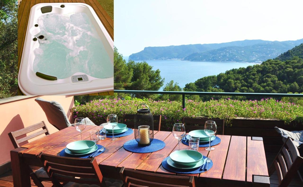 Una Spettacolare Vista Mare - Casa Con Jacuzzi Bergeggi Exterior foto